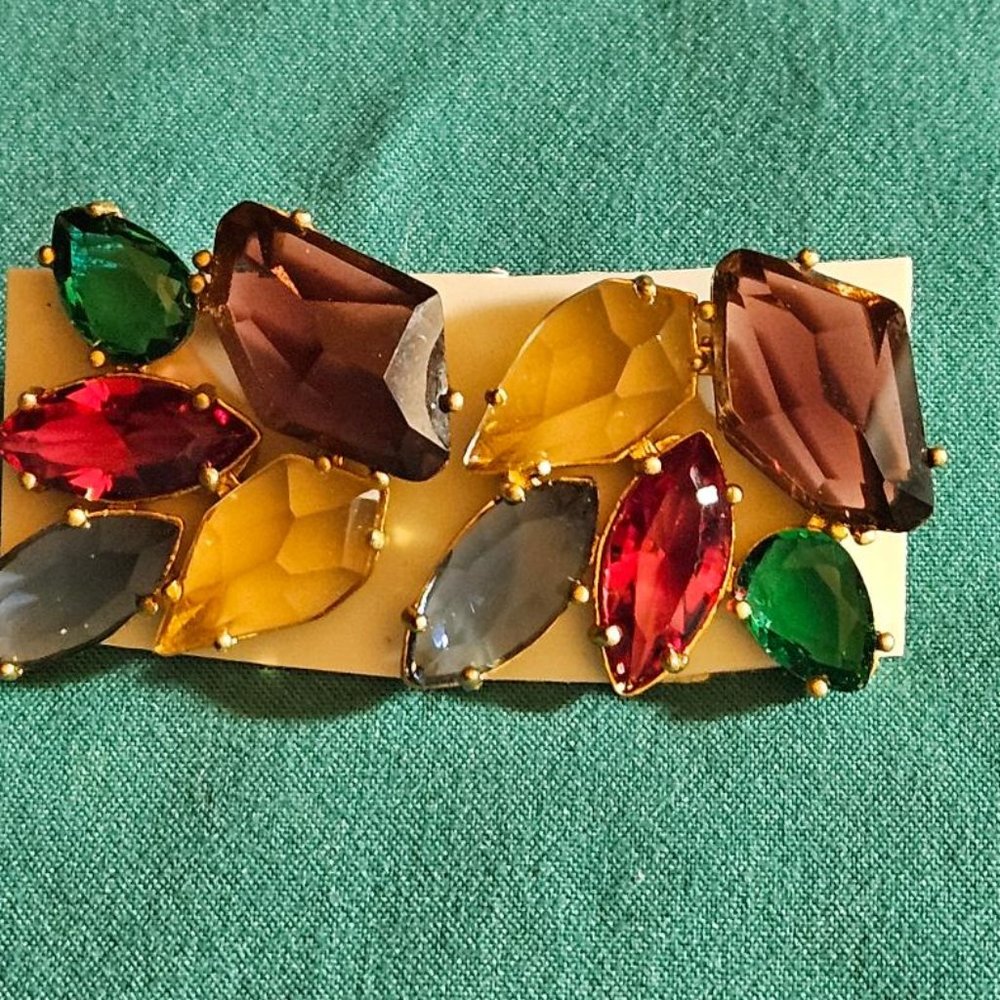 Kate Spade Flying Multi Crystal Cluster Stud Earrings Boho.